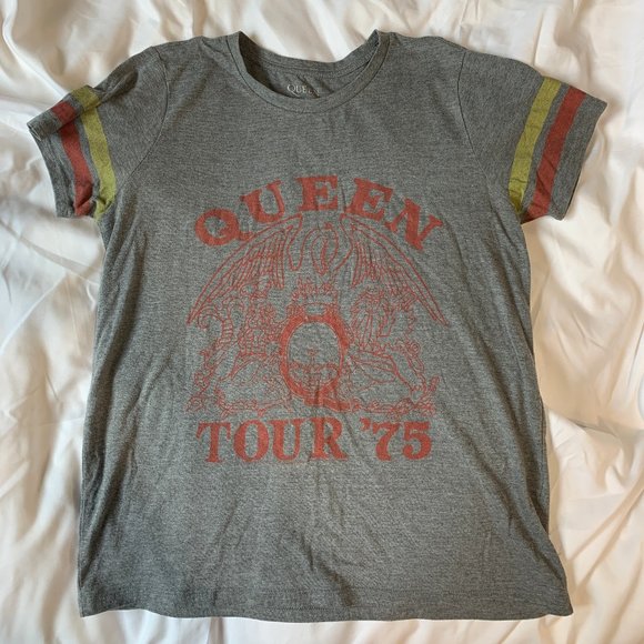 LUCKY BRAND Queen Rugby Sleeve Tee Size M - Picture 1 of 3